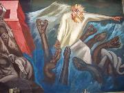 Jose Clemente Orozco Departure of Quetzalcoatl, Dartmouth mural oil painting